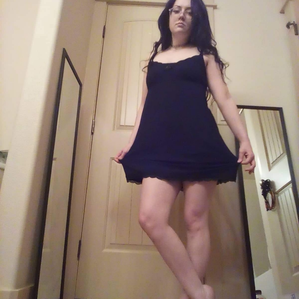 Black Goth Spaghetti Strap Nightgown/Dress